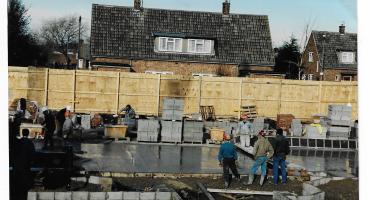 image depicting construction workers reconstructing the Guisborough Library